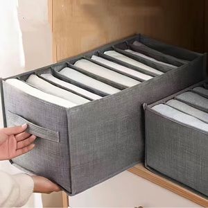 1pc Pants Storage Box Jeans Foldable Closet Organizers Organizer Compartment